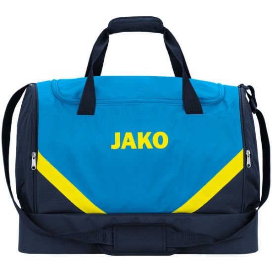 Afbeeldingen van Sporttas Iconic met bodemvak JAKO-blauw/marine/fluogeel