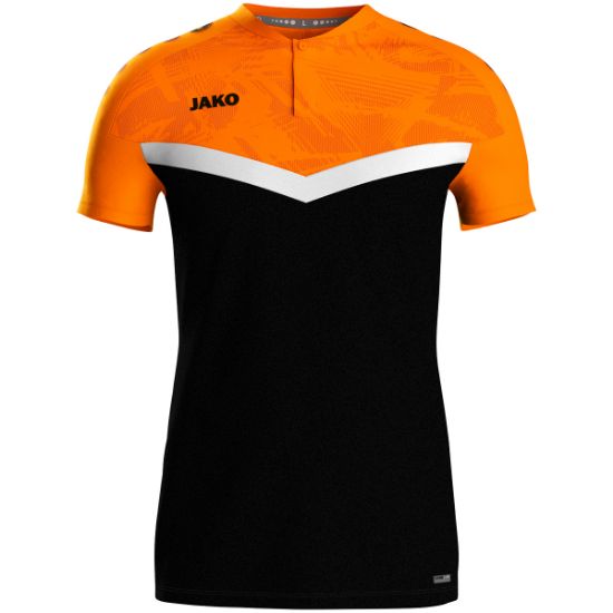 Afbeeldingen van Polo Iconic zwart/fluo oranje