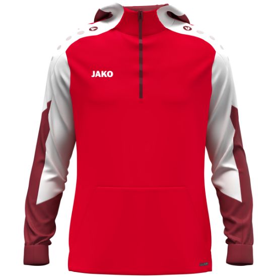 Afbeeldingen van Sweater met kap Dynamic rood/wit/donkerrood